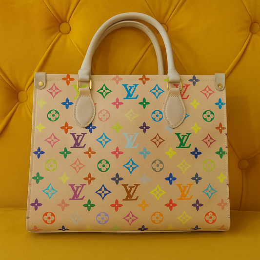 Luxury-Inspired Color Pop Tote – Multicolor Monogram Chic (ZTS 053 LV Box)