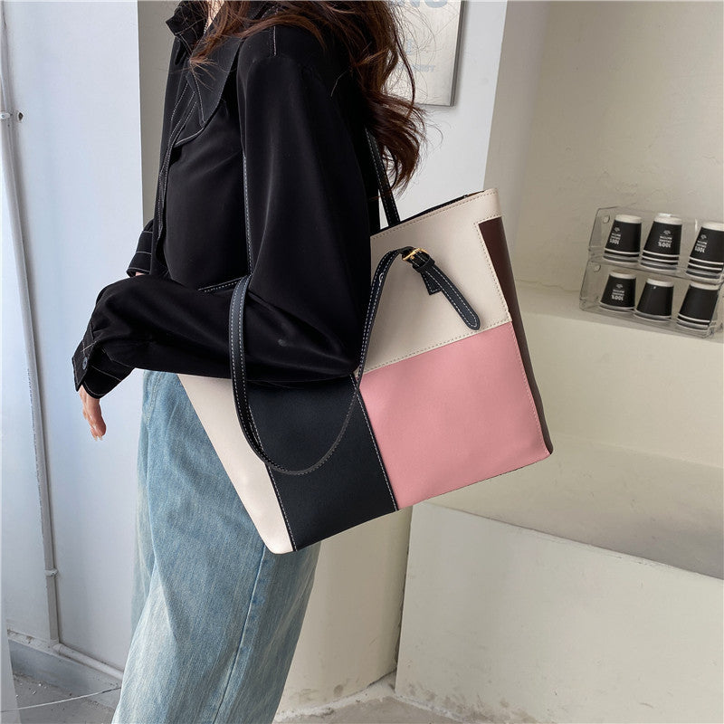 Colorblock Premium Tote Bag – Stylish & Spacious (ZTS CR 052)