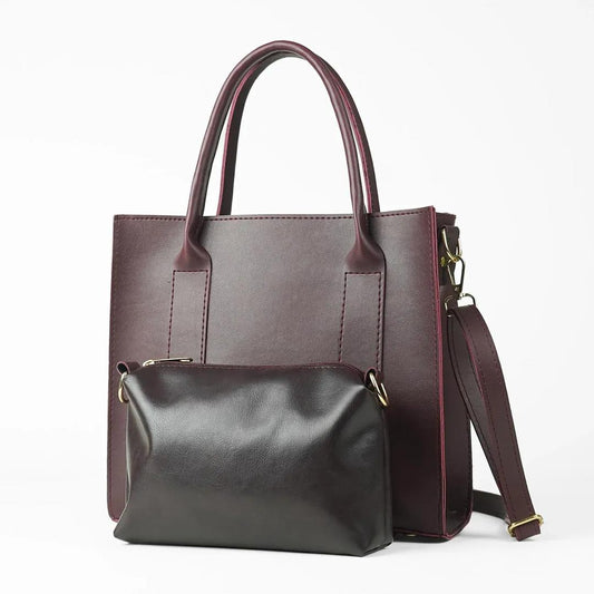 Classic Structured Tote with Detachable Pouch