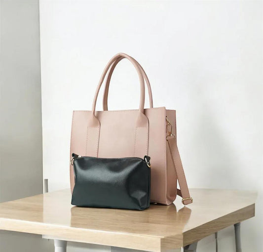 Classic Structured Tote with Detachable Pouch