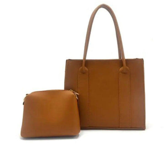 Classic Structured Tote with Detachable Pouch