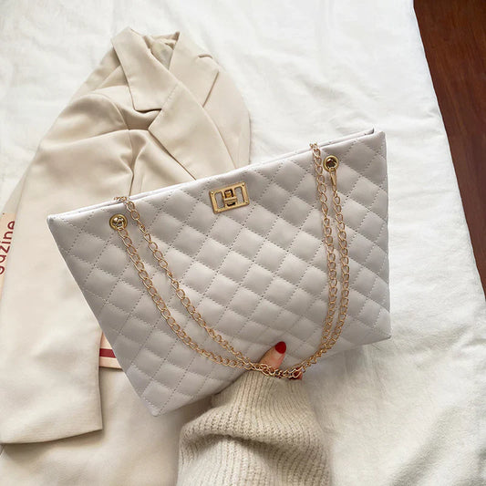 Elegant Quilted Chain Shoulder Bag – Premium Faux Leather (ZTS-CR-062)