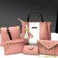 6-in-1 Fashion Handbag Combo – Trendy Design in Multiple Colors