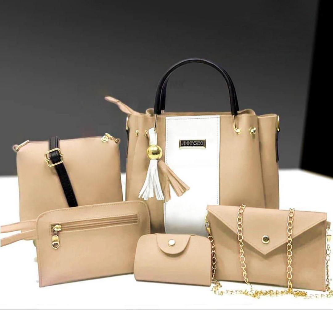 6-in-1 Fashion Handbag Combo – Trendy Design in Multiple Colors