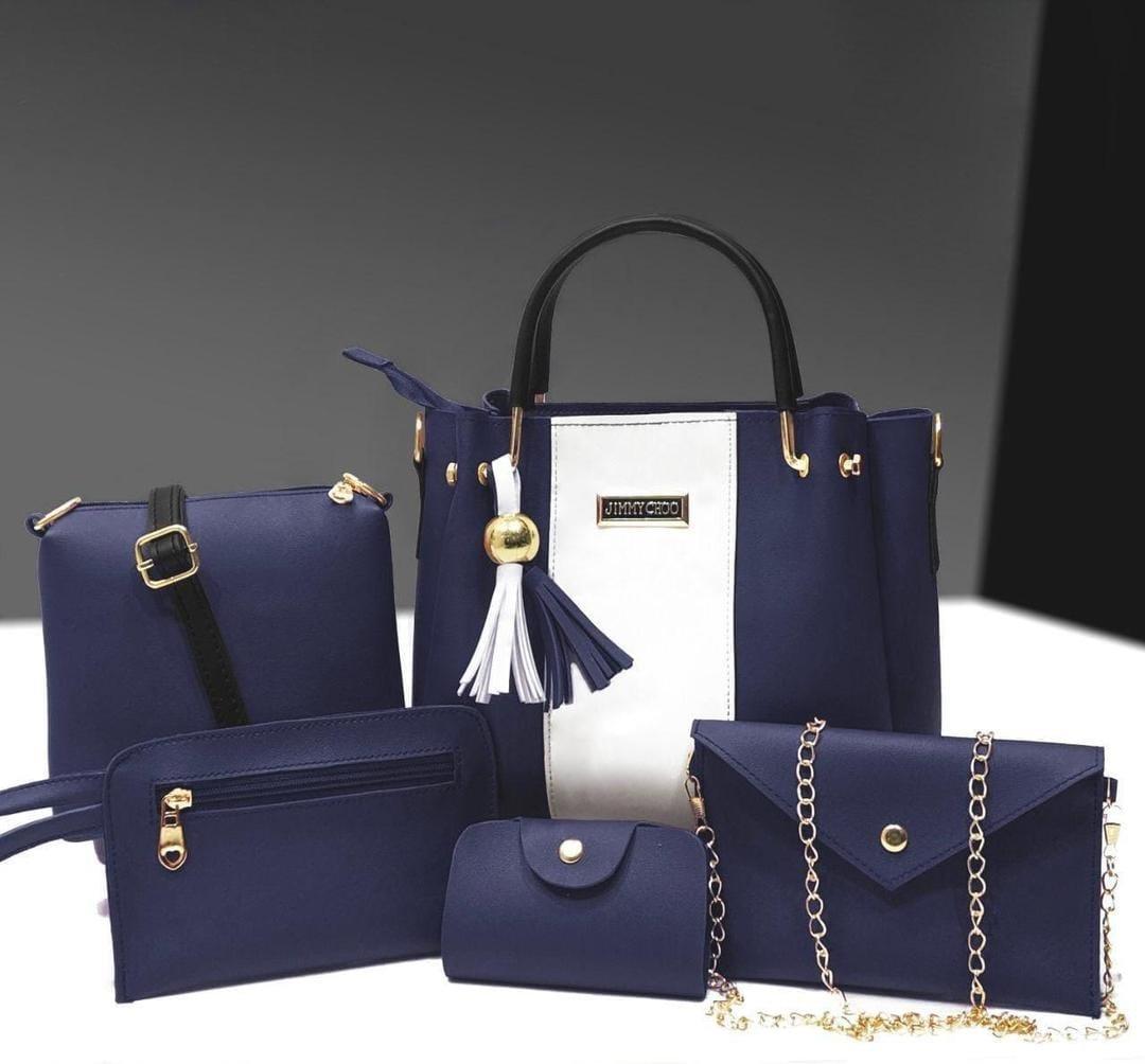 6-in-1 Fashion Handbag Combo – Trendy Design in Multiple Colors
