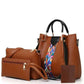 4-in-1 Tribal Accent Tan Handbag Set – Style. Space. Statement.