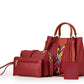 4-in-1 Ruby Red Handbag Set – Bold. Elegant. Empowering.