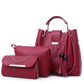 3-in-1 Premium Handbag Set – Maroon Edition (ZTS CR 019)