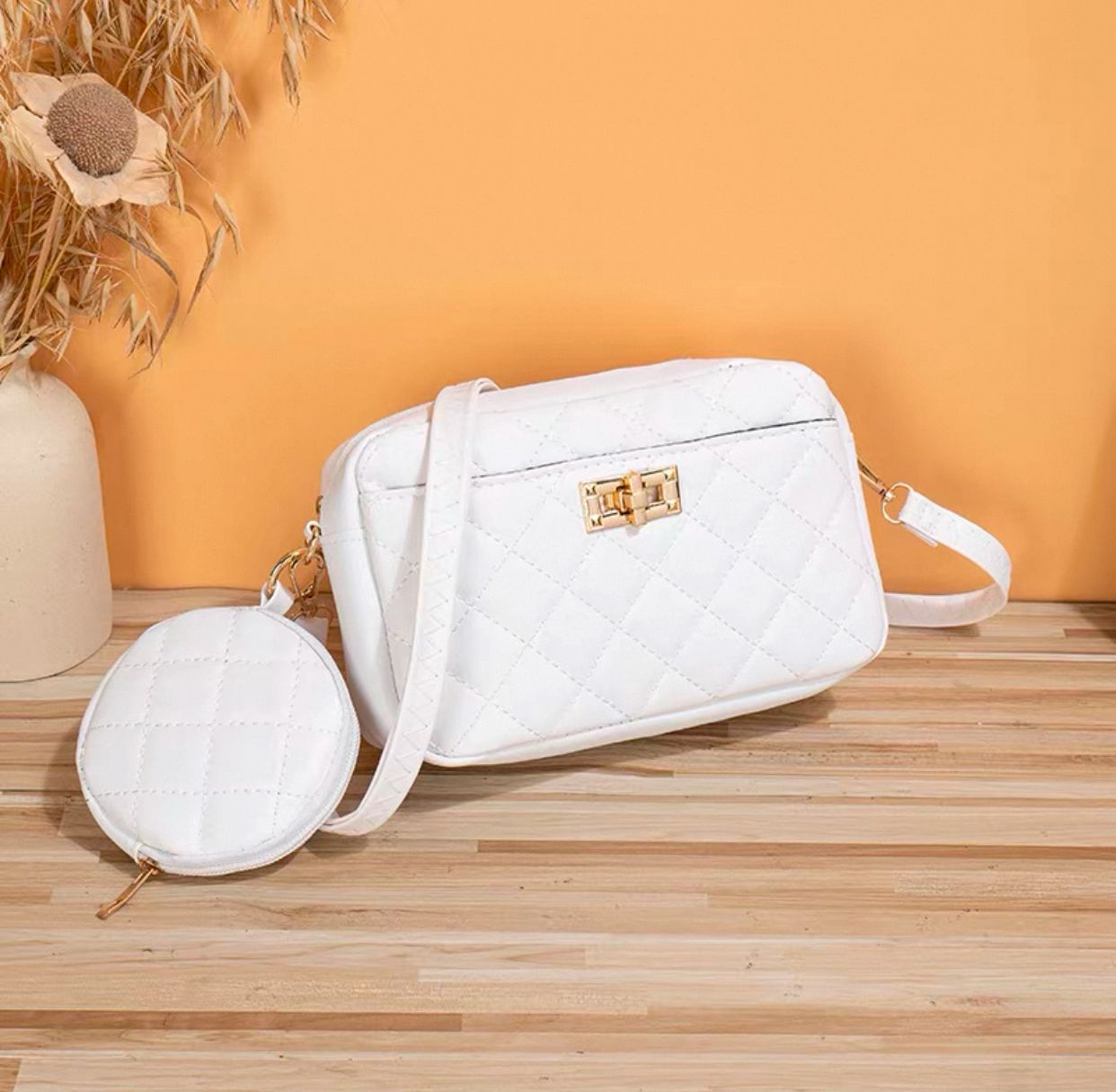 Quilted Sling Bag with Mini Coin Pouch – Trendy & Functional