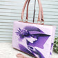 Vintage Muse Printed Handbag – Elegant Designer Tote