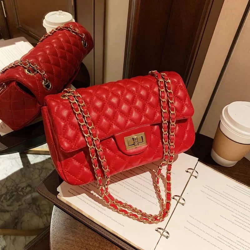 Caramel Quilted Chain Shoulder Bag – Sophisticated & Stylish (ZTS-CR-058)