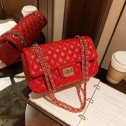 Caramel Quilted Chain Shoulder Bag – Sophisticated & Stylish (ZTS-CR-058)